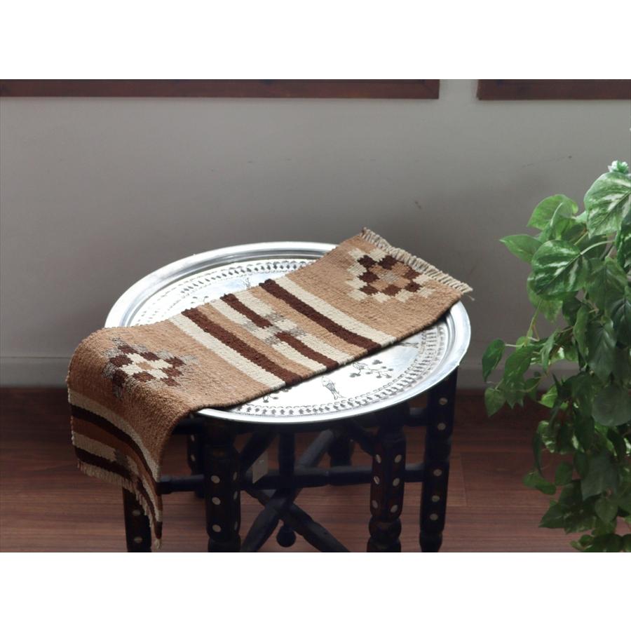 トルコの手織りキリム カルス 67x24cm 幾何学モチーフ ブラウン |  | 01