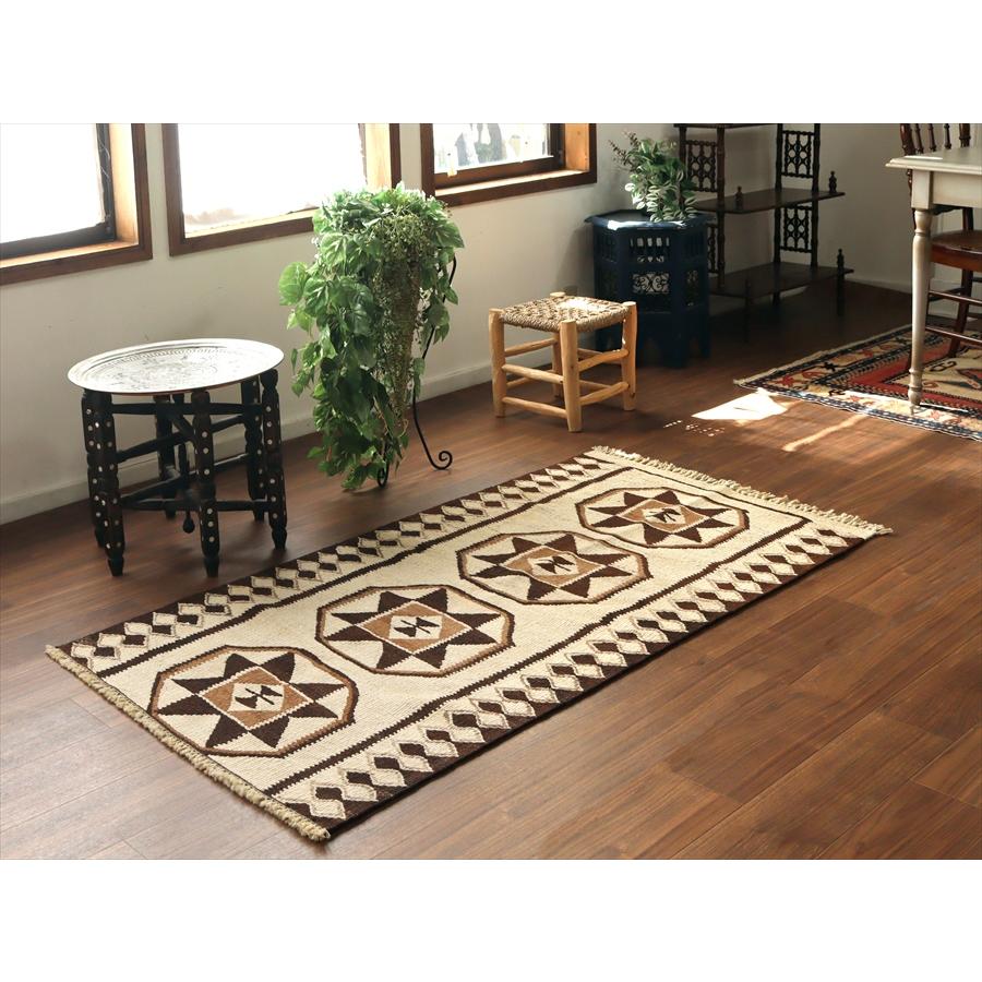 トルコの手織りキリム カルス 164x87cm メダリオンと幾何学モチーフ |  | 01