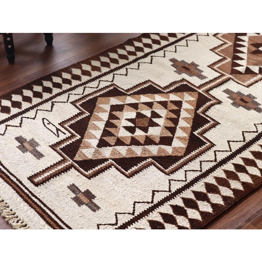 トルコの手織りキリム カルス 169x94cm メダリオンと幾何学モチーフ |  | 03