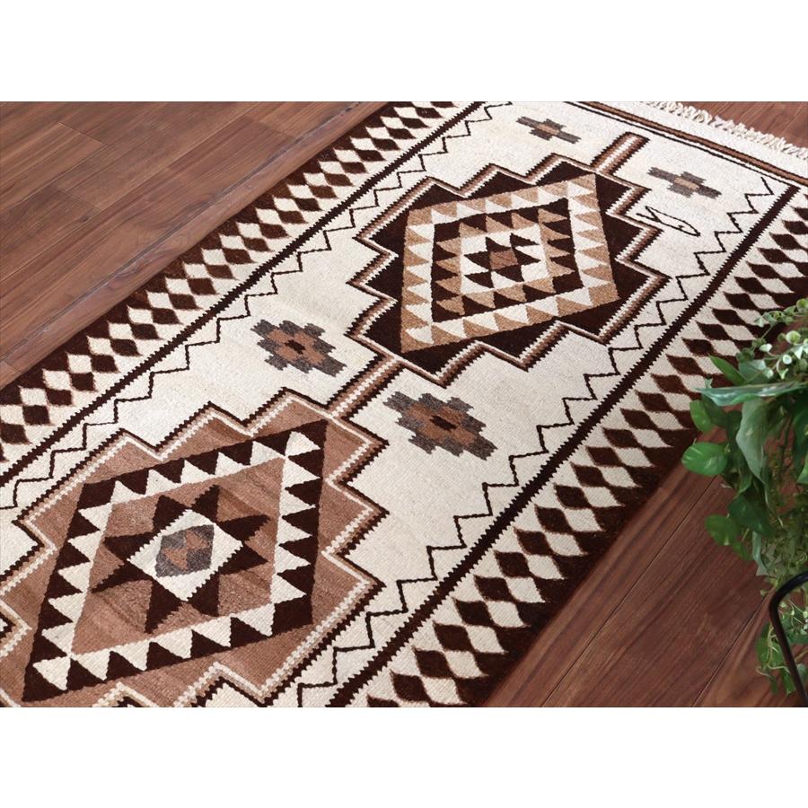 トルコの手織りキリム カルス 169x94cm メダリオンと幾何学モチーフ |  | 05