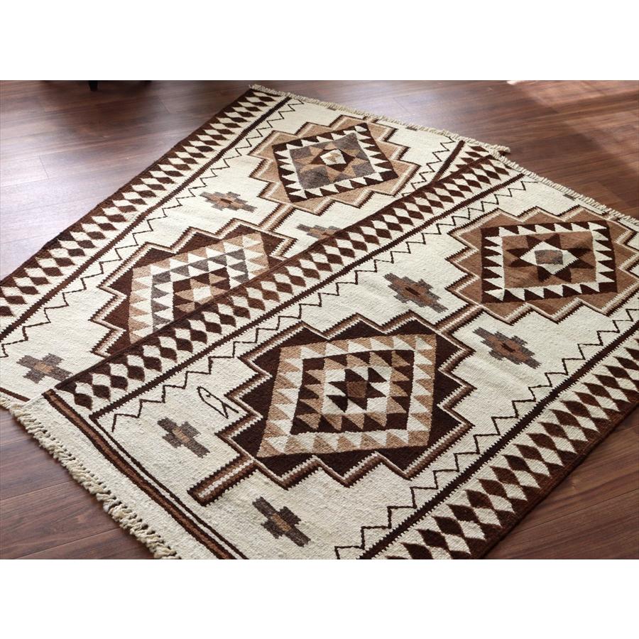 トルコの手織りキリム カルス 167x96cm メダリオンと幾何学モチーフ |  | 07