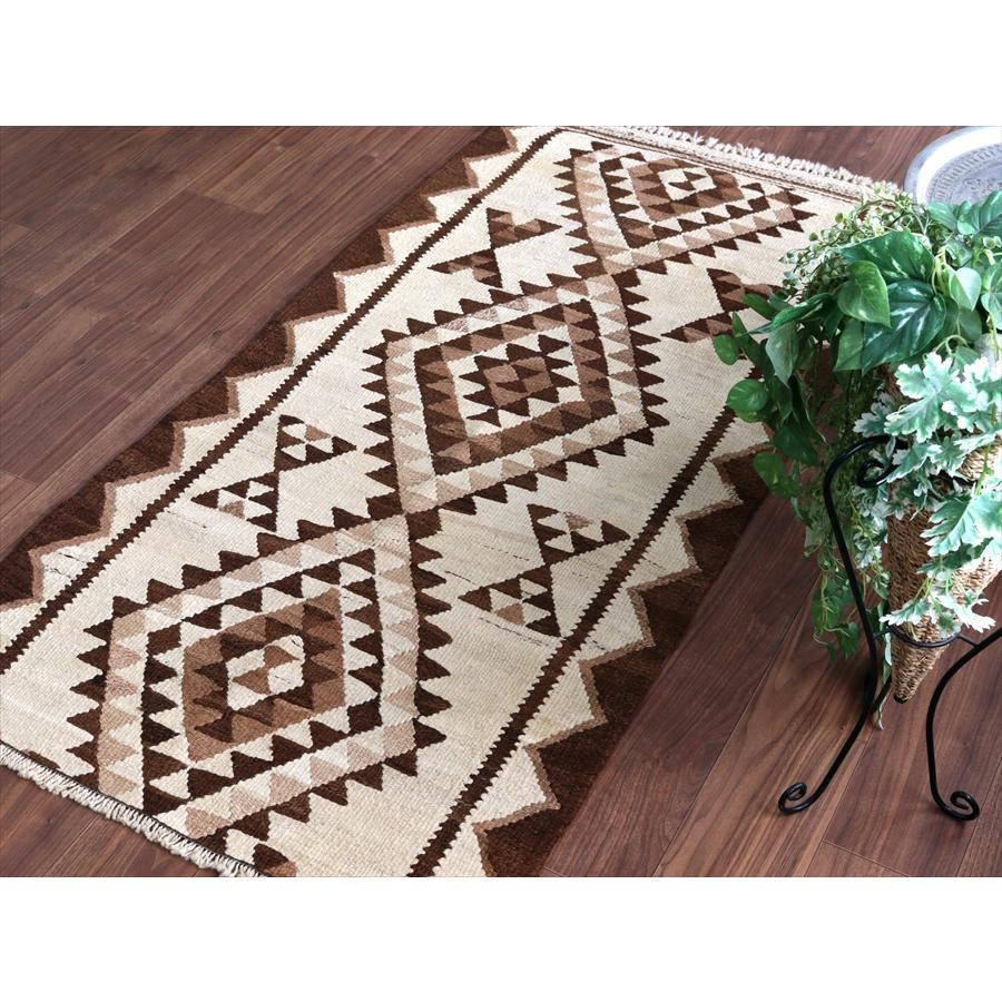 トルコの手織りキリム カルス 174x87cm メダリオンと幾何学モチーフ |  | 04