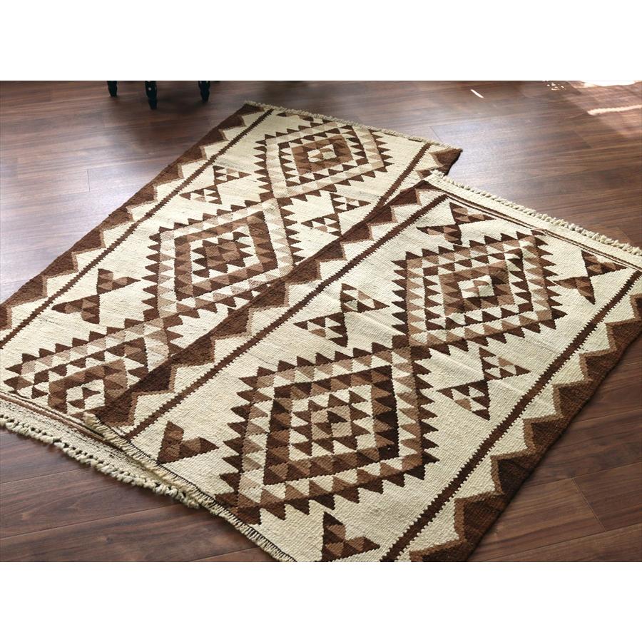 トルコの手織りキリム カルス 174x87cm メダリオンと幾何学モチーフ |  | 08