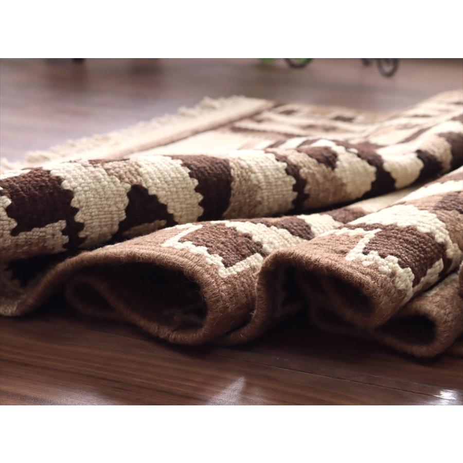 トルコの手織りキリム カルス 277x96cm メダリオンと幾何学モチーフ |  | 10