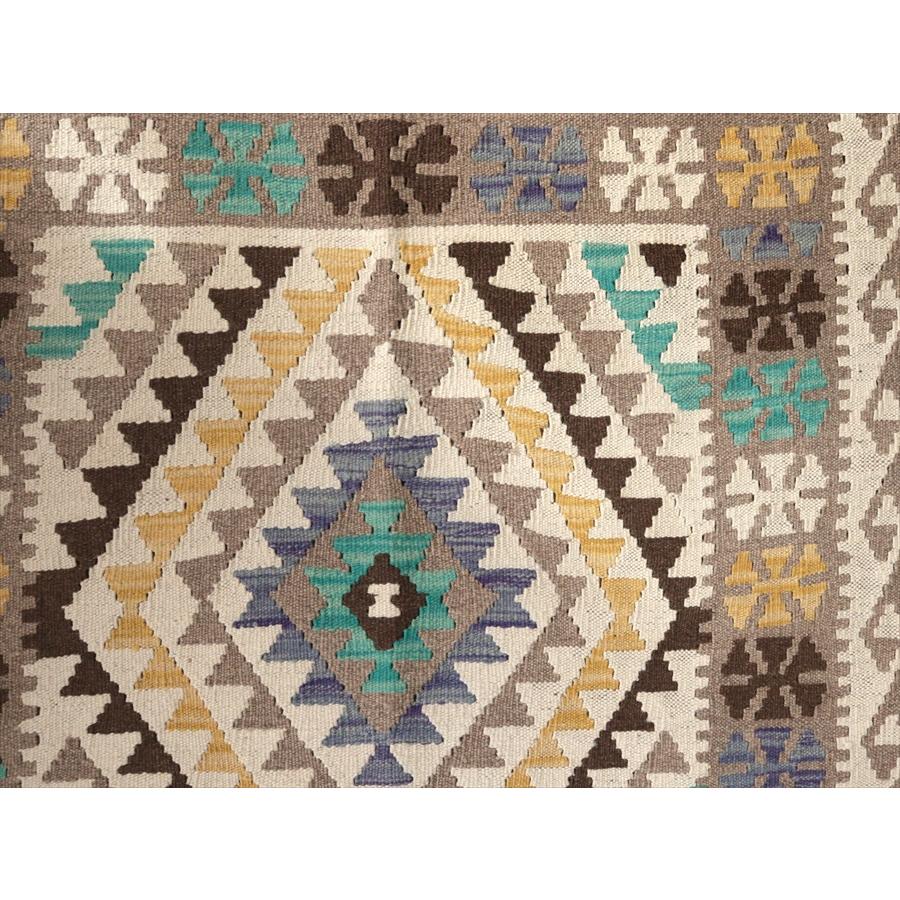 モノトーン シンプルな手織りキリム 152x102cm 幾何学モチーフ アフガンキリム |  | 04