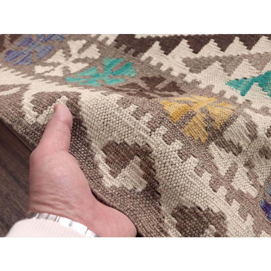 モノトーン シンプルな手織りキリム 152x102cm 幾何学モチーフ アフガンキリム |  | 05