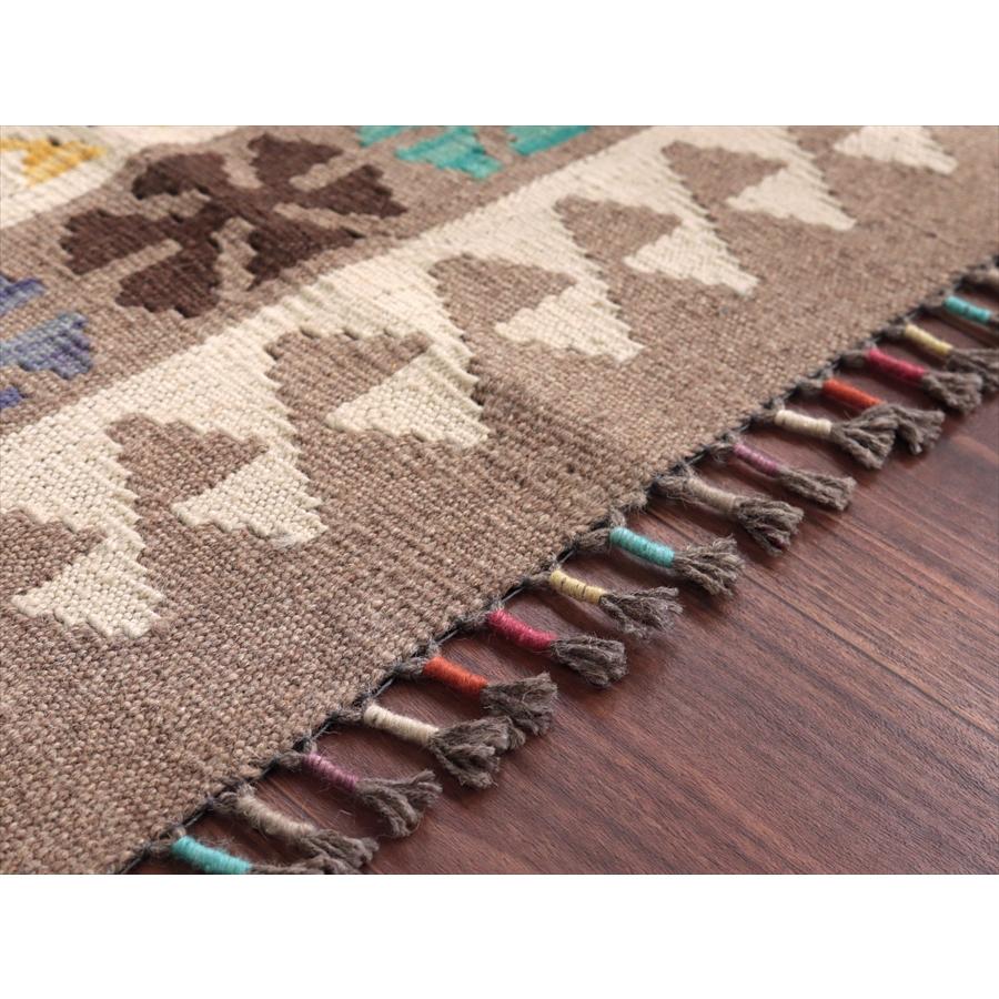 モノトーン シンプルな手織りキリム 152x102cm 幾何学モチーフ アフガンキリム |  | 08
