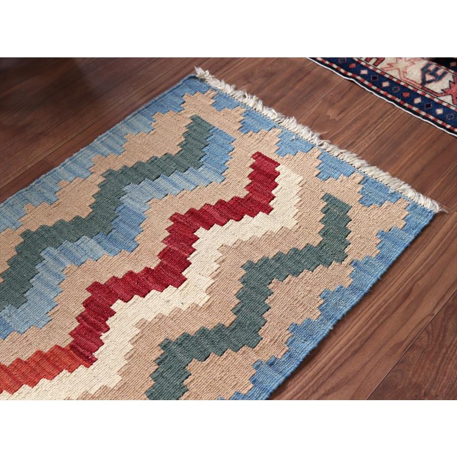 カシュカイキリム イラン 手織り 85x61cm カラフルな幾何学モチーフ |  | 02