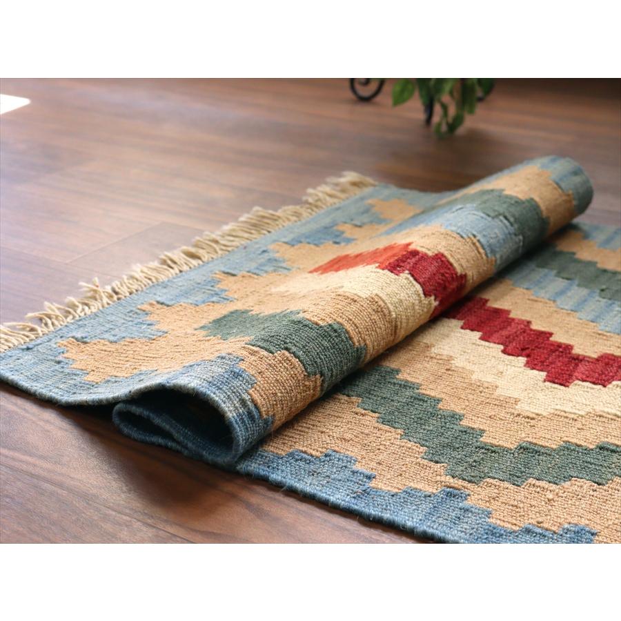 カシュカイキリム イラン 手織り 85x61cm カラフルな幾何学モチーフ |  | 04