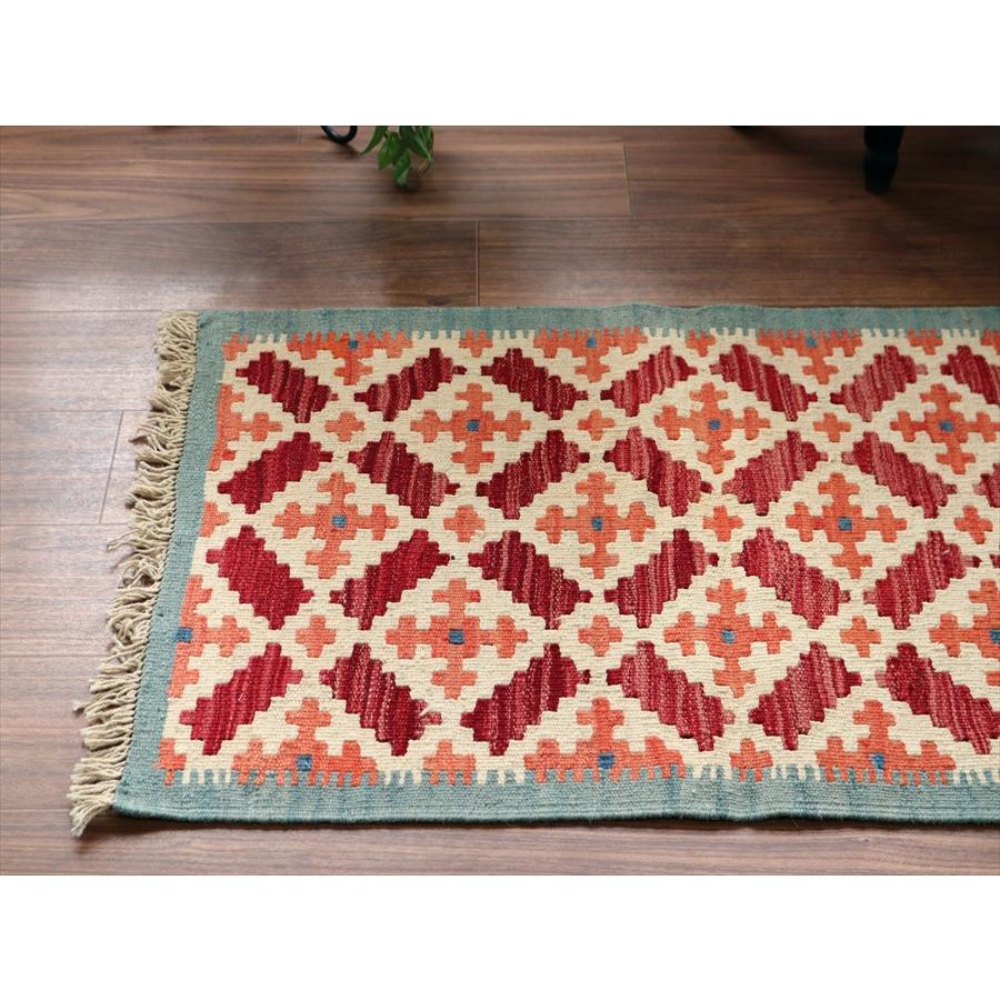 カシュカイキリム イラン 手織り 89x61cm カラフルな幾何学モチーフ |  | 03