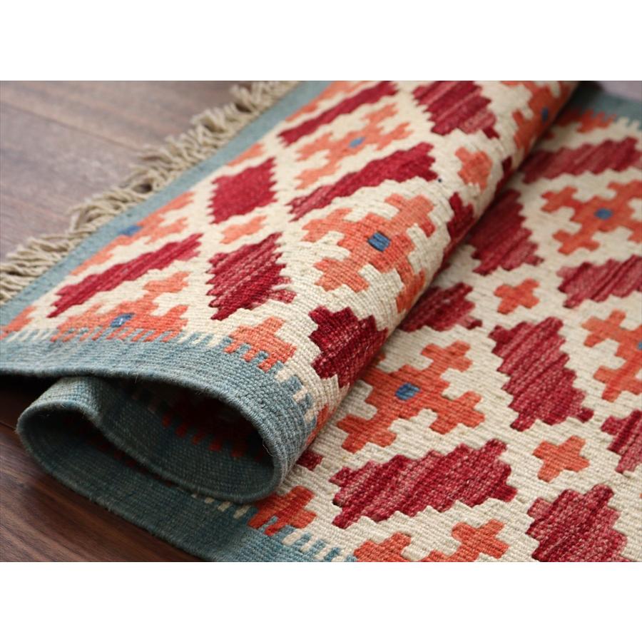 カシュカイキリム イラン 手織り 89x61cm カラフルな幾何学モチーフ |  | 04