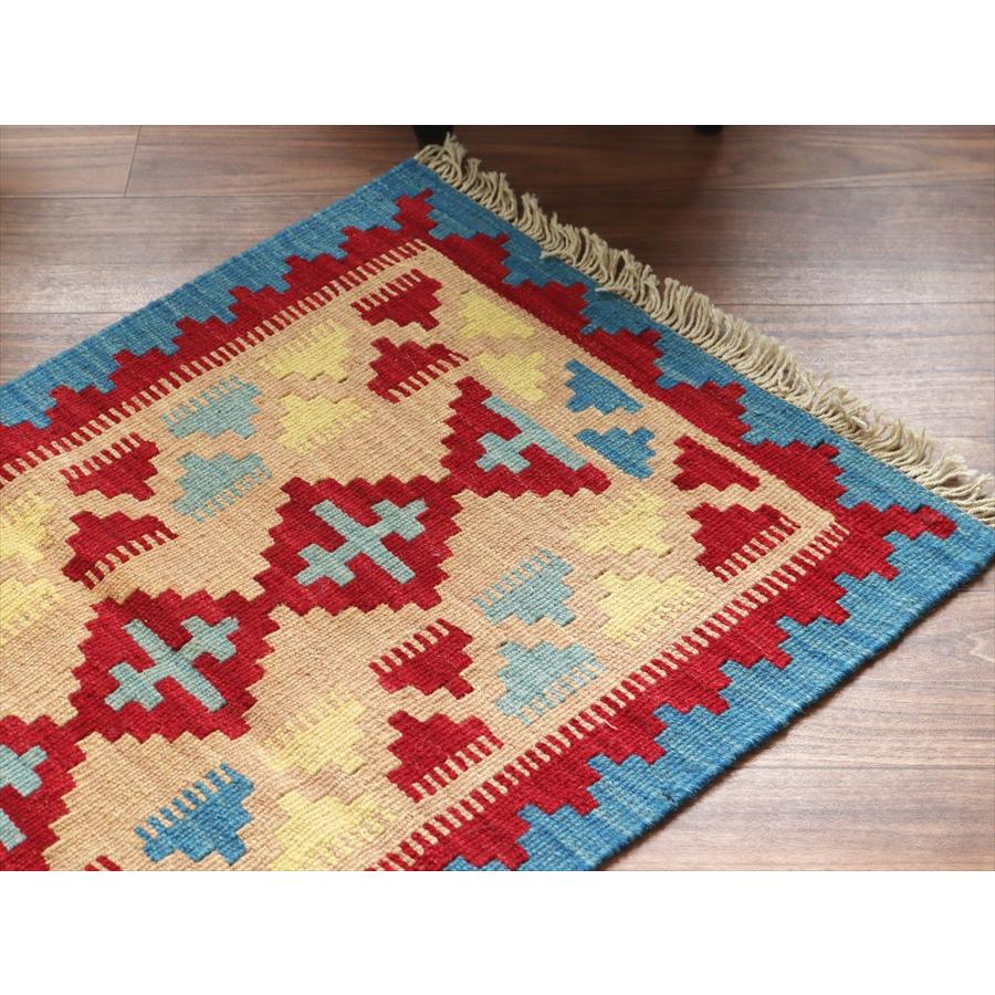 カシュカイキリム イラン 手織り 94x62cm カラフルな幾何学モチーフ |  | 02