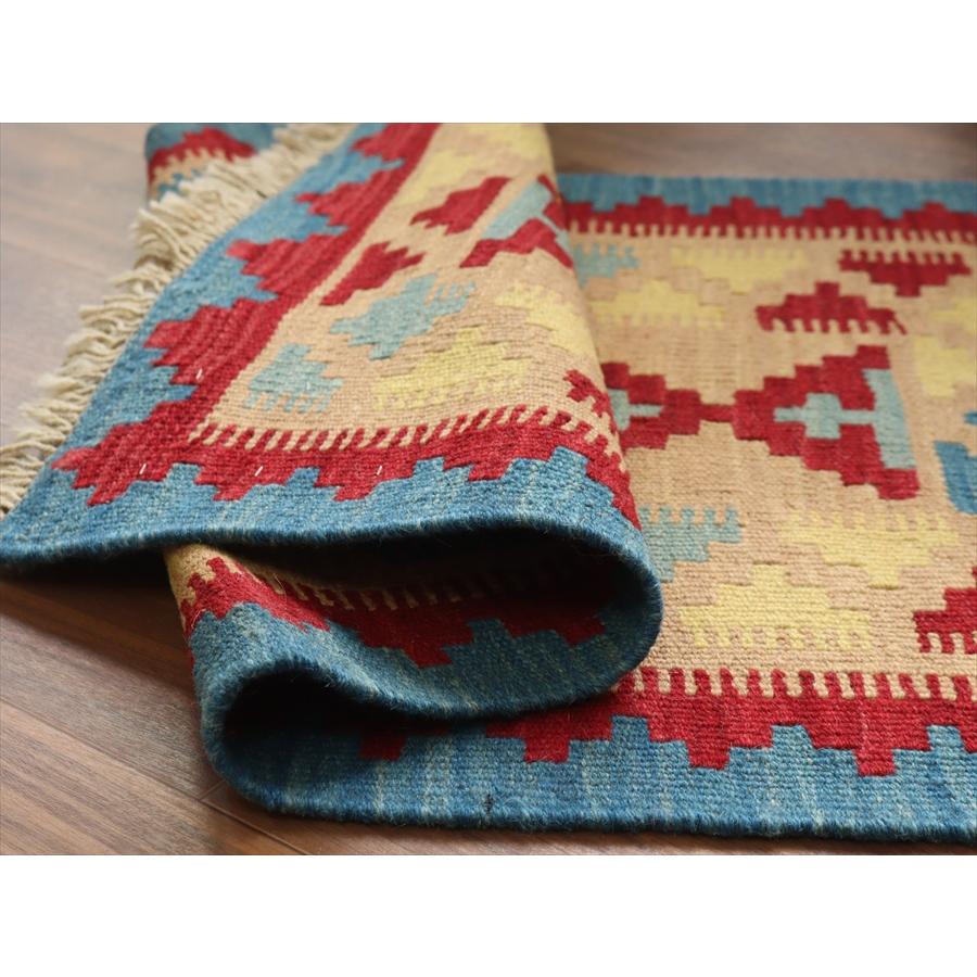 カシュカイキリム イラン 手織り 94x62cm カラフルな幾何学モチーフ |  | 05