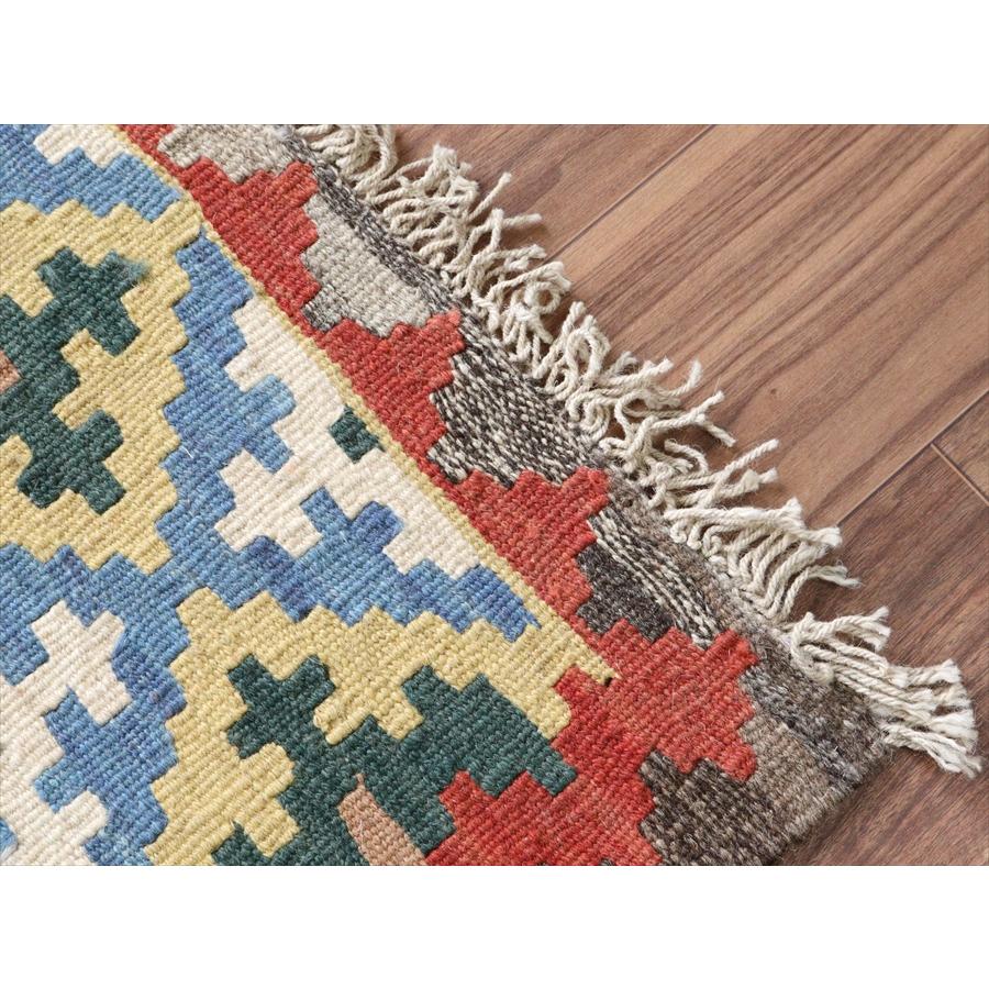 カシュカイキリム イラン 手織り 87x64cm カラフルな幾何学モチーフ |  | 02