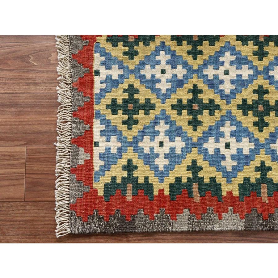 カシュカイキリム イラン 手織り 87x64cm カラフルな幾何学モチーフ |  | 03
