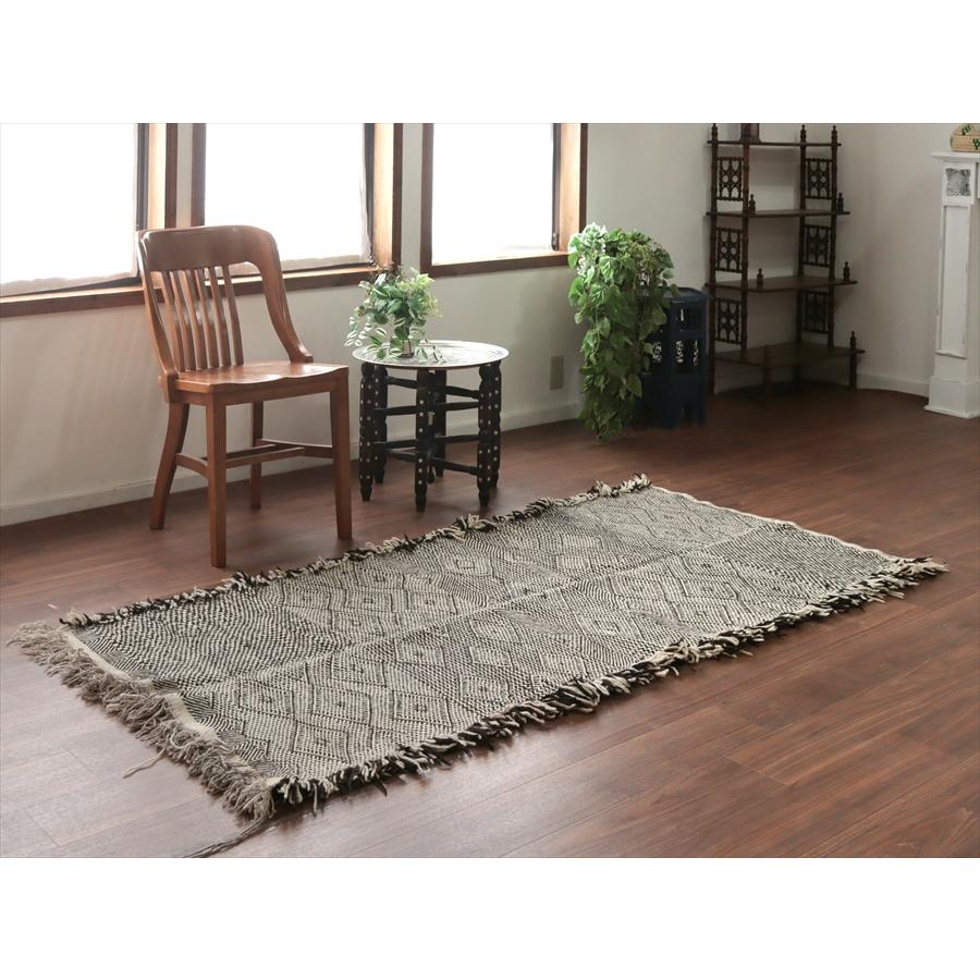 モロッコキリム ザナフィ ZANAFI kilim 205x93cm パターンの違うジジム織り モノトーン |  | 01