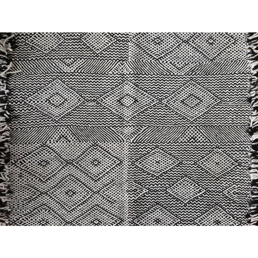 モロッコキリム ザナフィ ZANAFI kilim 205x93cm パターンの違うジジム織り モノトーン |  | 04