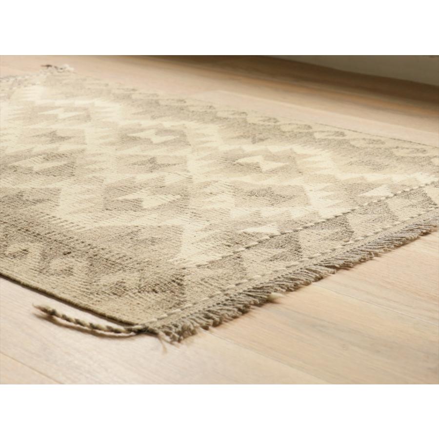 手織りキリム 無染色 126x86cm モノトーン　ナチュラルカラー |  | 02