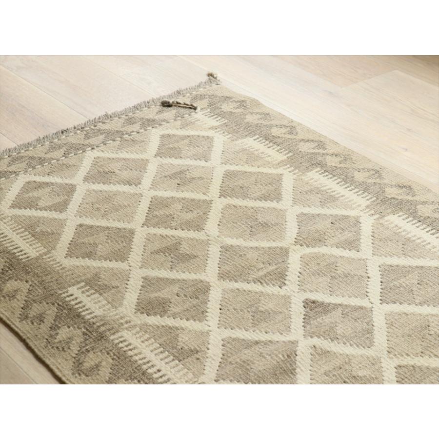 手織りキリム 無染色 126x83cm モノトーン　ナチュラルカラー |  | 02