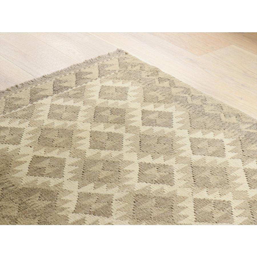 手織りキリム 無染色 126x87cm モノトーン　ナチュラルカラー |  | 02