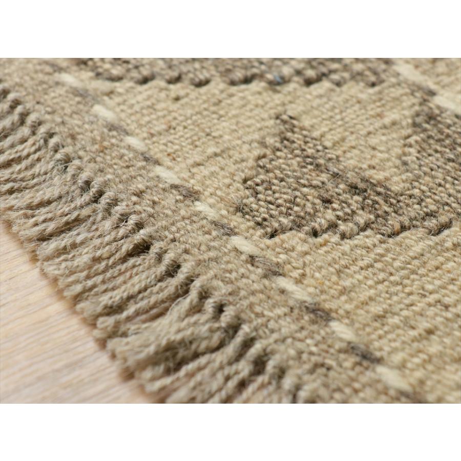 手織りキリム 無染色 126x87cm モノトーン　ナチュラルカラー |  | 05