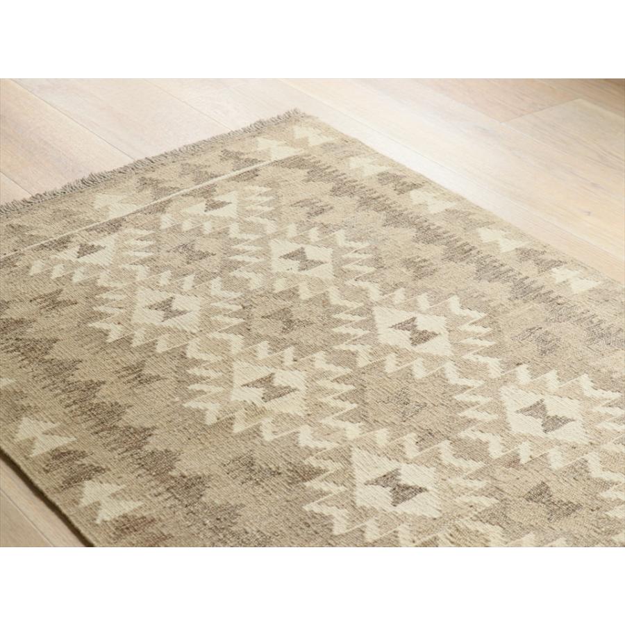 手織りキリム 無染色 126x82cm モノトーン　ナチュラルカラー |  | 02