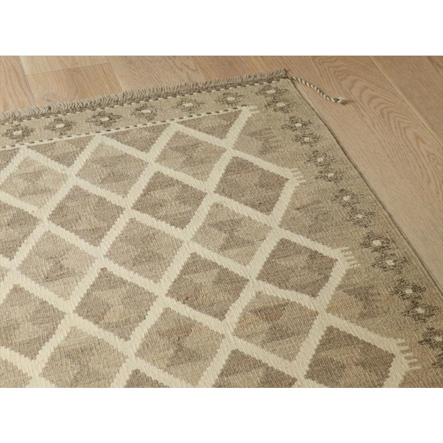 手織りキリム 無染色 130x84cm モノトーン　ナチュラルカラー |  | 03