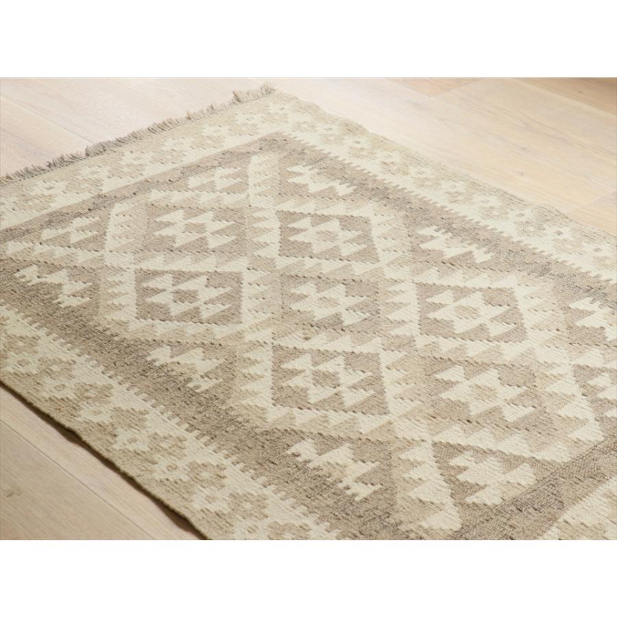手織りキリム 無染色 123x86cm モノトーン　ナチュラルカラー |  | 02