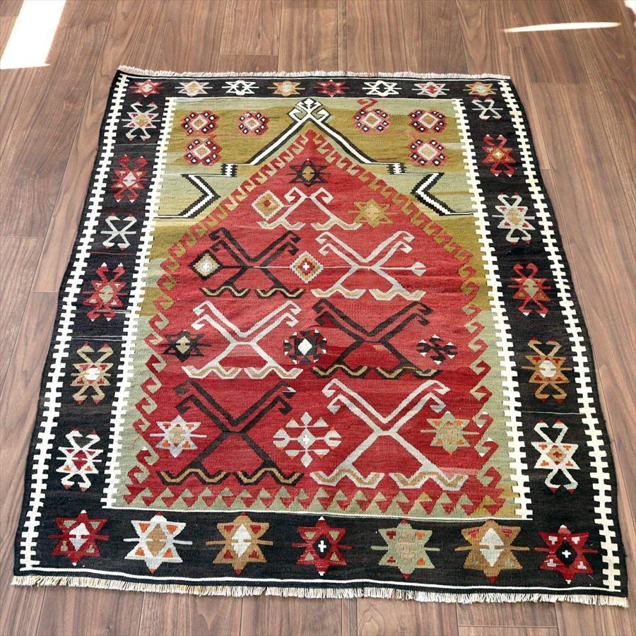 オールドキリム・コンヤオブルック　チェイレキ 137x100cm 赤いミフラープ