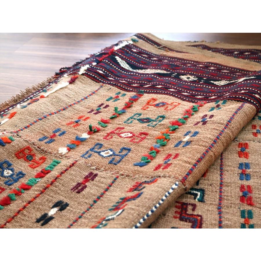Y2479 オールドキリム ウール100% 手織りラグ 233×92㎝ Y2479 オールド