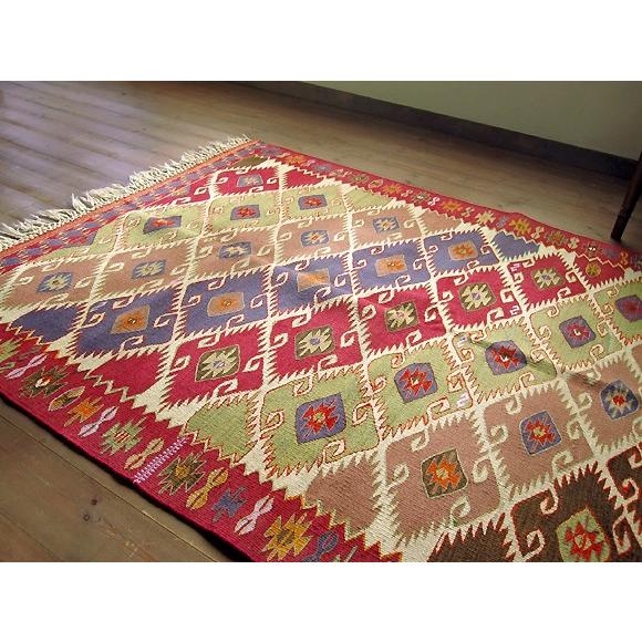オールドキリム シブリヒサールセッヂャーデ 185x130cm カラフルな 
