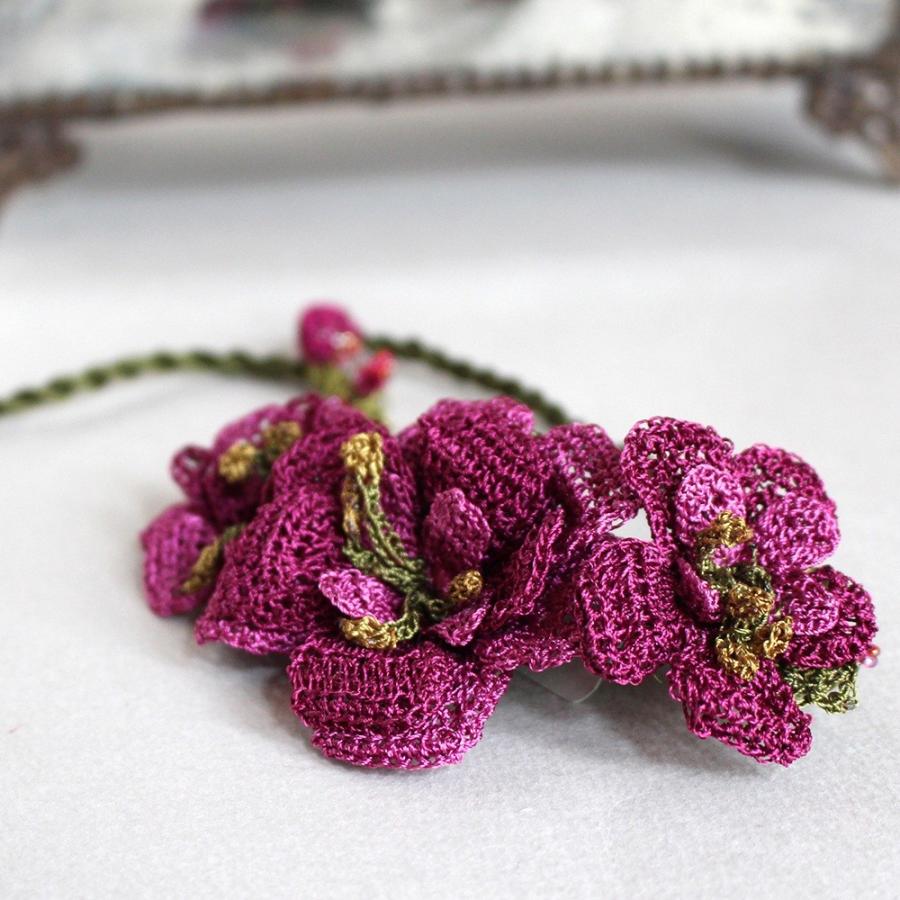 トルコのレース「オヤ」フラワーブレスレッドかぎ針編みのトゥオヤ | ブランド登録なし | 02