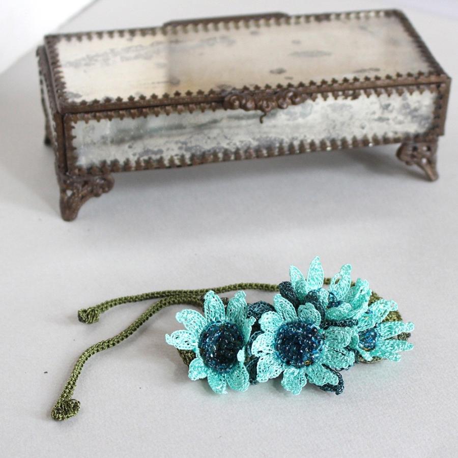 トルコのレース「オヤ」フラワーブレスレッドかぎ針編みのトゥオヤ | ブランド登録なし