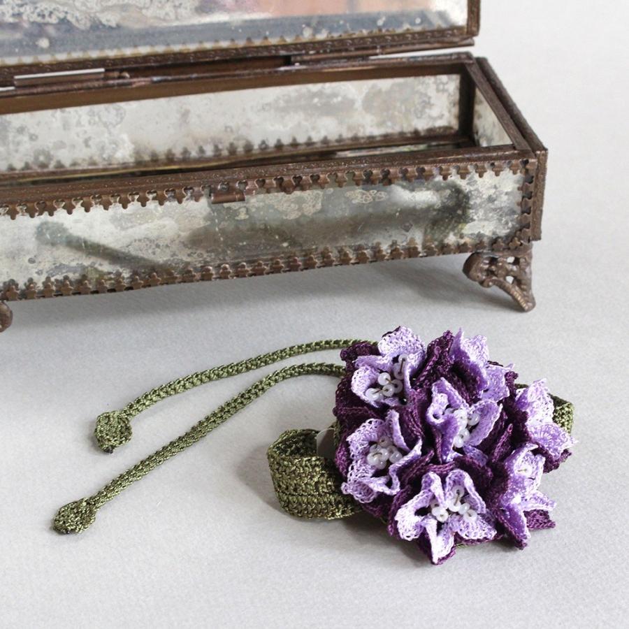 トルコのレース「オヤ」フラワーブレスレッドかぎ針編みのトゥオヤ | ブランド登録なし