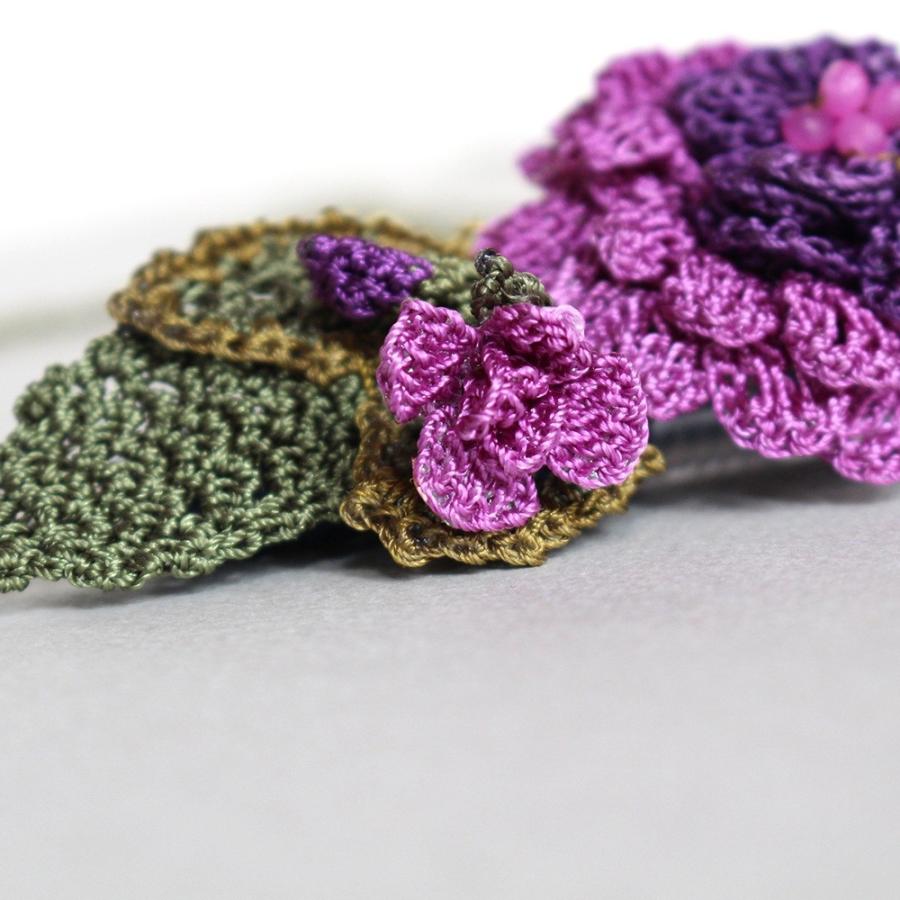 ハンドメイドレースフラワー ボタニカルネックレス大輪のバラ オヤモチーフ | ブランド登録なし | 04