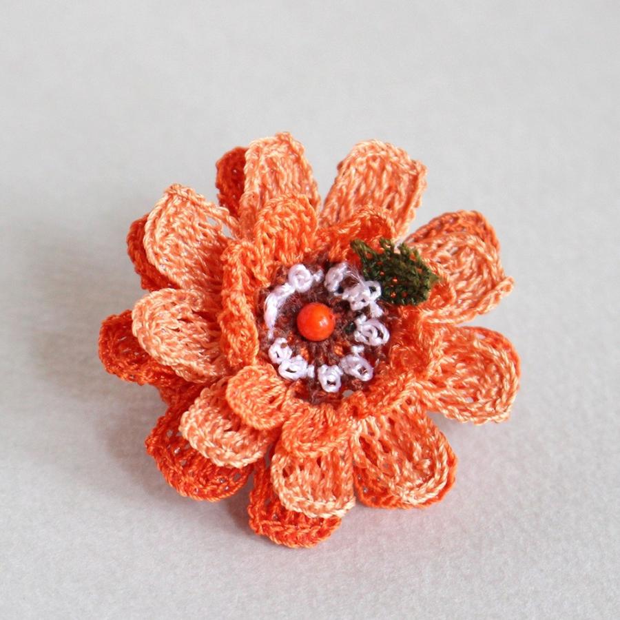 トルコのレース「オヤ」リングかぎ針編みのトゥオヤ/グラデーションカラーのお花 | ブランド登録なし | 02