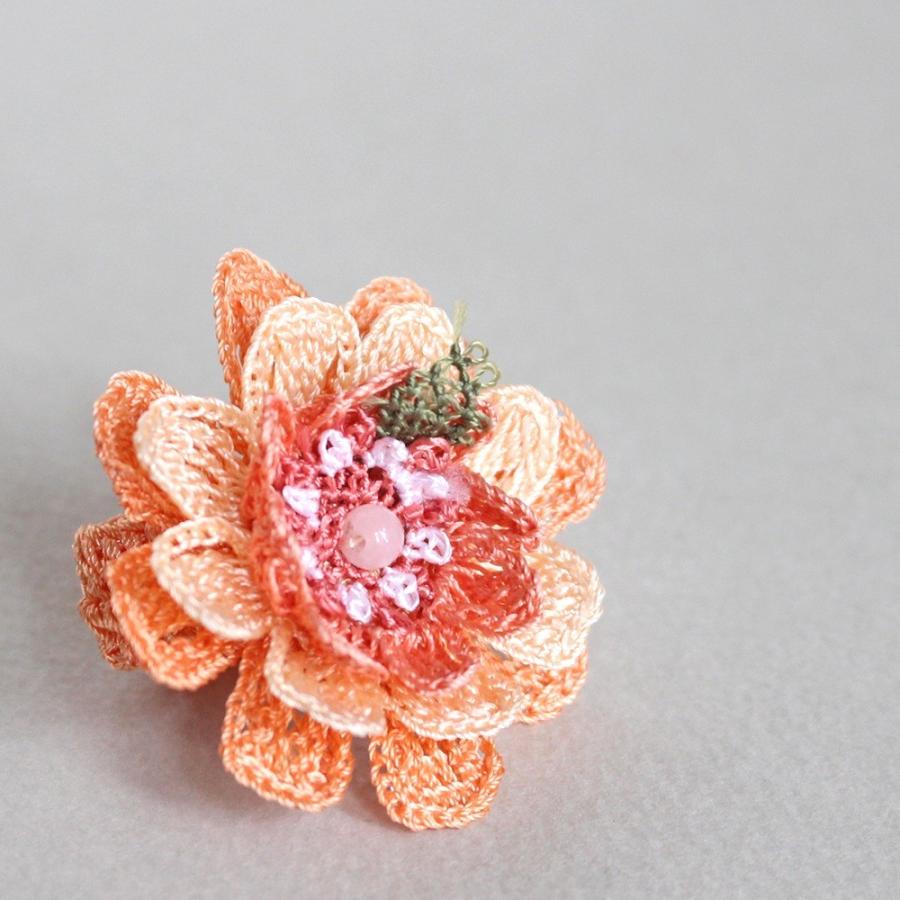 トルコのレース「オヤ」リングかぎ針編みのトゥオヤ/グラデーションカラーのお花 | ブランド登録なし