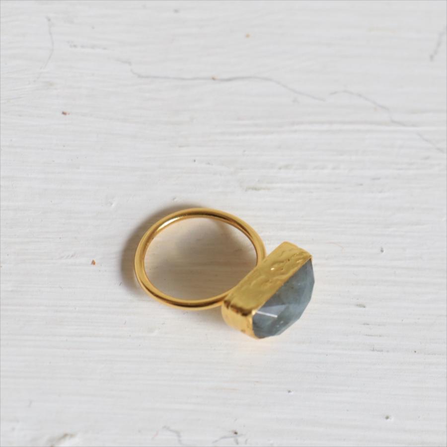 アルサメイア・リング ゴールドプレーテッド/トルコジュエリー クォータームーン・ラブラドライト　Labradorite Ring | ブランド登録なし | 04