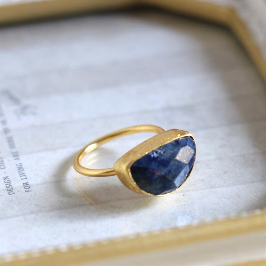 アルサメイア・ゴールドプレーテッドリング トルコジュエリー クォータームーン・ラピスラズリ Lapis lazuli Ring | ブランド登録なし