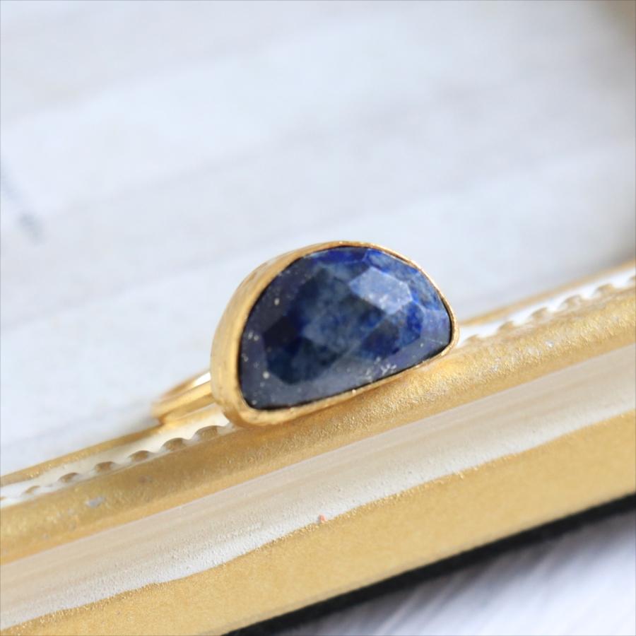 アルサメイア・ゴールドプレーテッドリング トルコジュエリー クォータームーン・ラピスラズリ Lapis lazuli Ring | ブランド登録なし | 01