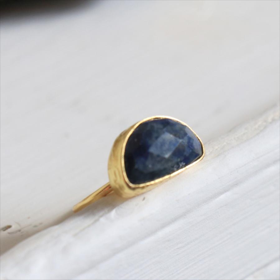アルサメイア・ゴールドプレーテッドリング トルコジュエリー クォータームーン・ラピスラズリ Lapis lazuli Ring | ブランド登録なし | 02