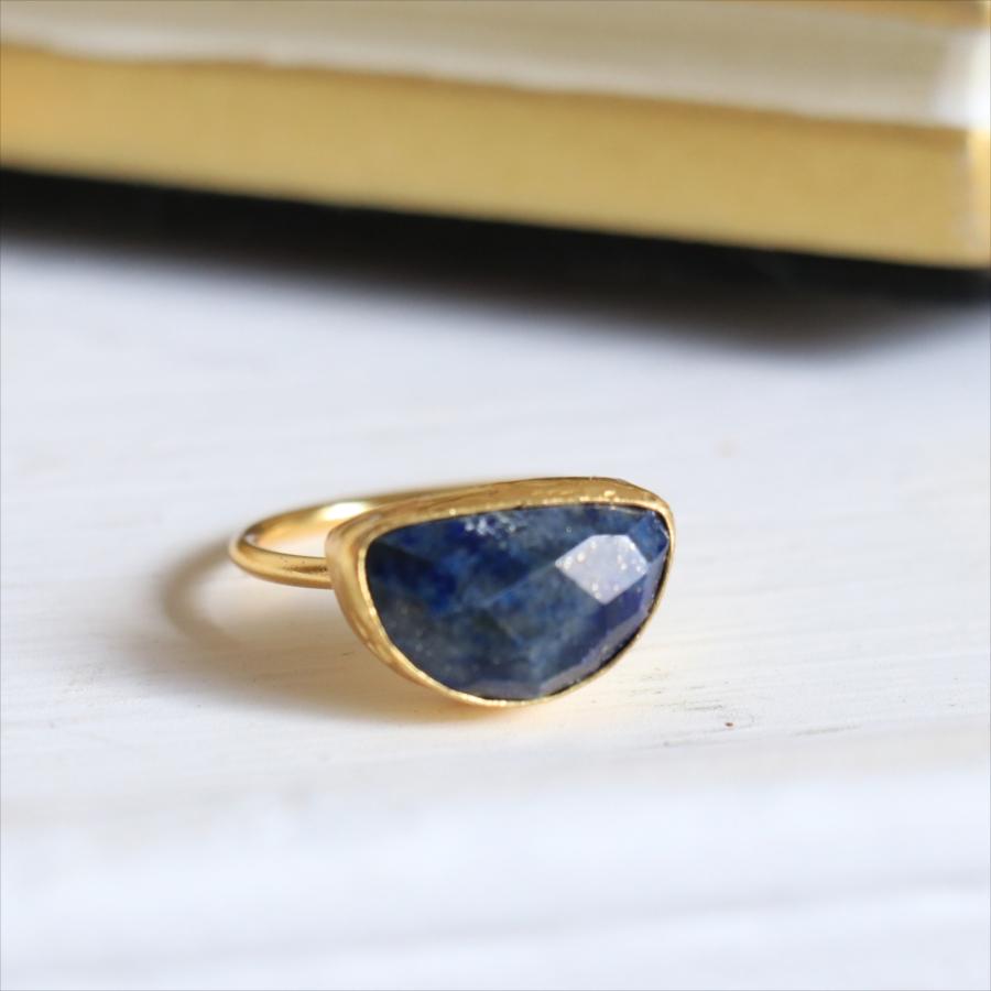 アルサメイア・ゴールドプレーテッドリング トルコジュエリー クォータームーン・ラピスラズリ Lapis lazuli Ring | ブランド登録なし | 03