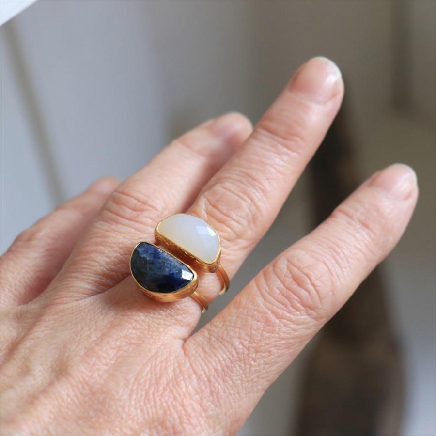 アルサメイア・ゴールドプレーテッドリング トルコジュエリー クォータームーン・ラピスラズリ Lapis lazuli Ring | ブランド登録なし | 05