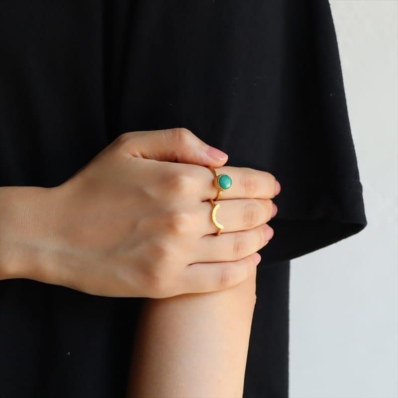 エメラルド ２連リング 22KGP サークル アルサメイア トルコジュエリーGreen Jade Ring | ブランド登録なし | 04