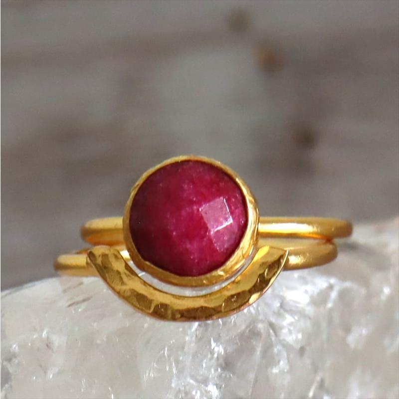 ルビー ２連リング サークル 22KGP アルサメイア トルコジュエリー Ruby Ring | ブランド登録なし | 02