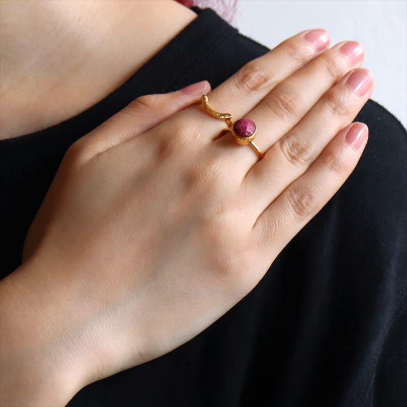 ルビー ２連リング サークル 22KGP アルサメイア トルコジュエリー Ruby Ring | ブランド登録なし | 06