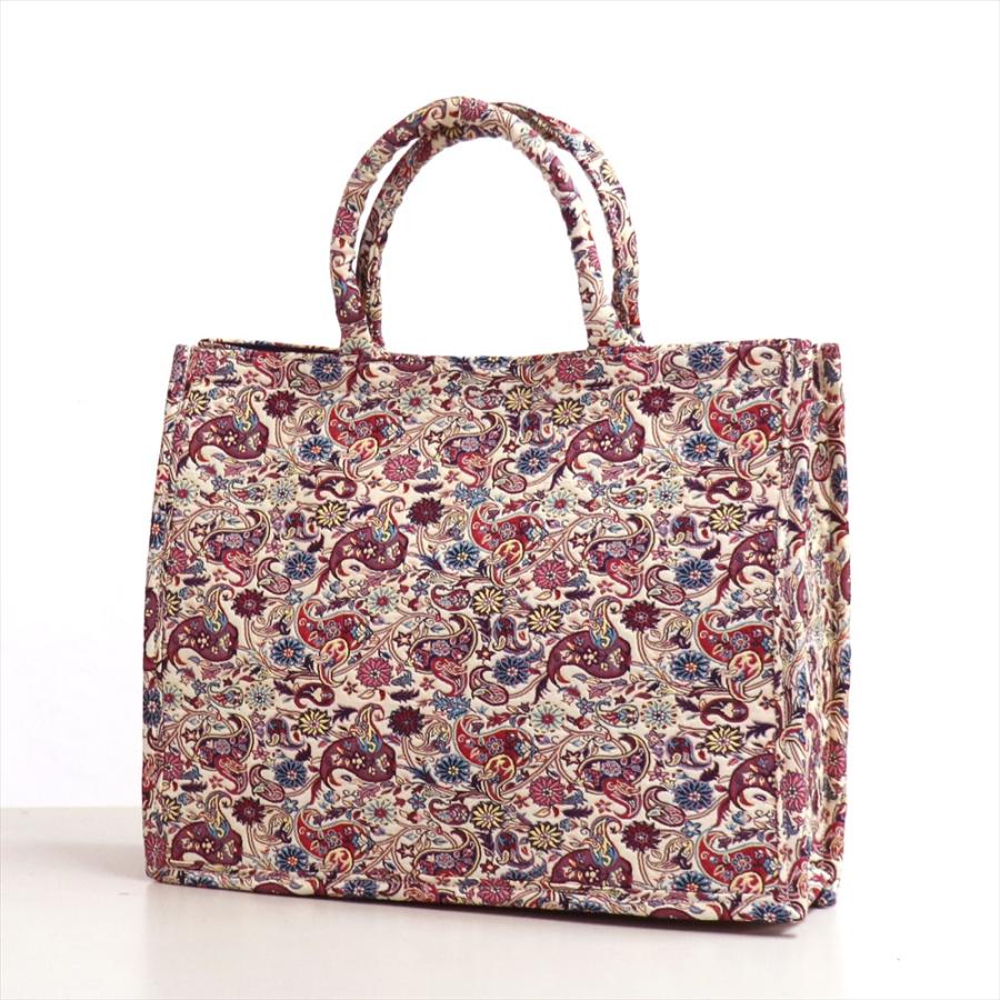 テルメ ペイズリーのトートバッグアイボリー レッスンバッグ | 