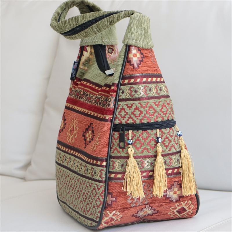 ショルダーバッグ　変形タイプ　トルコ製アジデルハ　グリーン | ブランド登録なし | 01