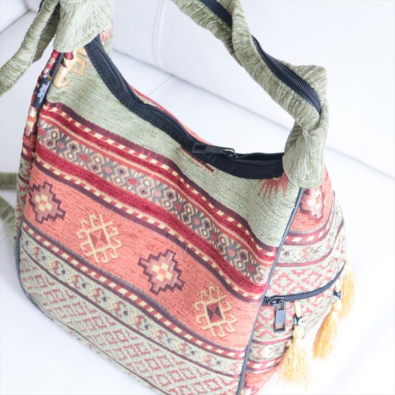 ショルダーバッグ　変形タイプ　トルコ製アジデルハ　グリーン | ブランド登録なし | 03