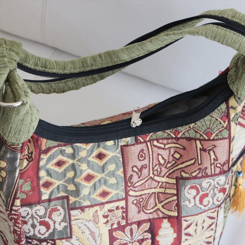 ショルダーバッグ　変形タイプ　トルコ製カリグラフィー　ピスタチオグリーン | ブランド登録なし | 03